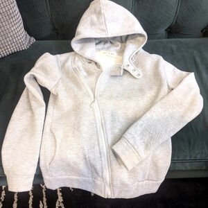 Tom's Ware Trendy Women's Gray Hoodie Jacket Asymmetrical Zipper small